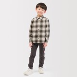 キッズ　両面起毛フランネル長袖シャツ