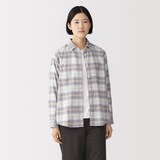 婦人　両面起毛　甘撚りフランネル　長袖シャツ（ＯＳ）