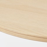 手軽に組み立てられる木製カフェテーブル　直径５６ｃｍ　アッシュ材突板