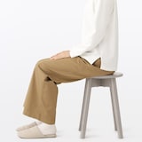木製スツール　アッシュ材突板　ライトグレー
