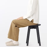 木製スツール　アッシュ材突板　ダークグレー
