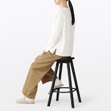 木製ハイスツール　アッシュ材突板　ダークグレー