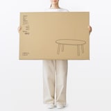 手軽に組み立てられる木製ローテーブル　幅９０ｃｍ　アッシュ材突板