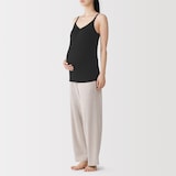 婦人　【マタニティ】コットン混パターンメッシュ授乳に便利なブラキャミソール