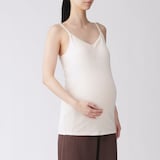 婦人　【マタニティ】コットン混パターンメッシュ授乳に便利なブラキャミソール
