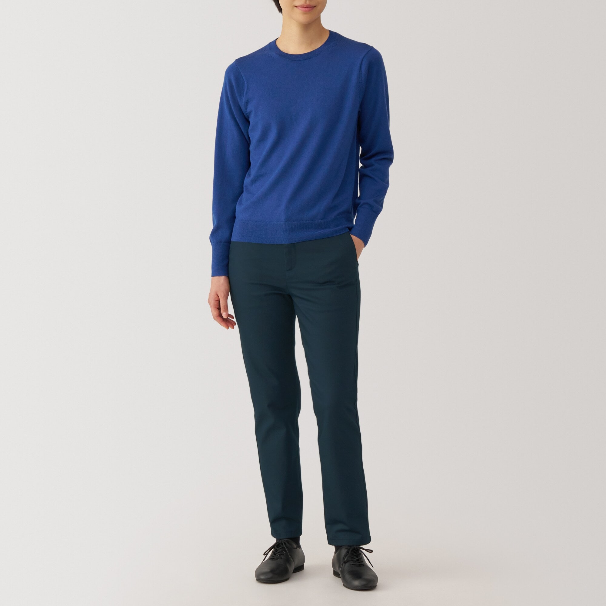 婦人　ストレッチチノスリムテーパードパンツ