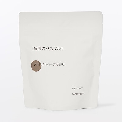 【１０月上旬発売予定】海塩のバスソルト　フォレストハーブの香り　３６０ｇ／スプーン付