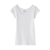 婦人　フライス編みフレンチスリーブＴシャツ