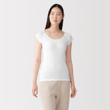 婦人　フライス編みフレンチスリーブＴシャツ
