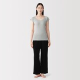 婦人　フライス編みフレンチスリーブＴシャツ