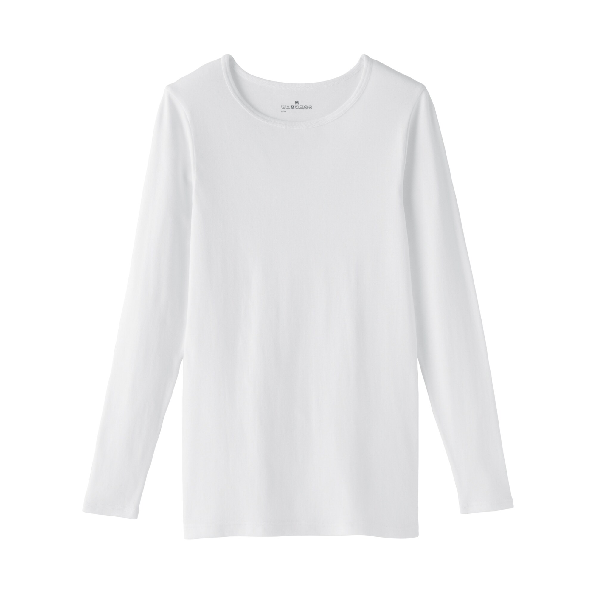 婦人　フライス編みクルーネック長袖Ｔシャツ