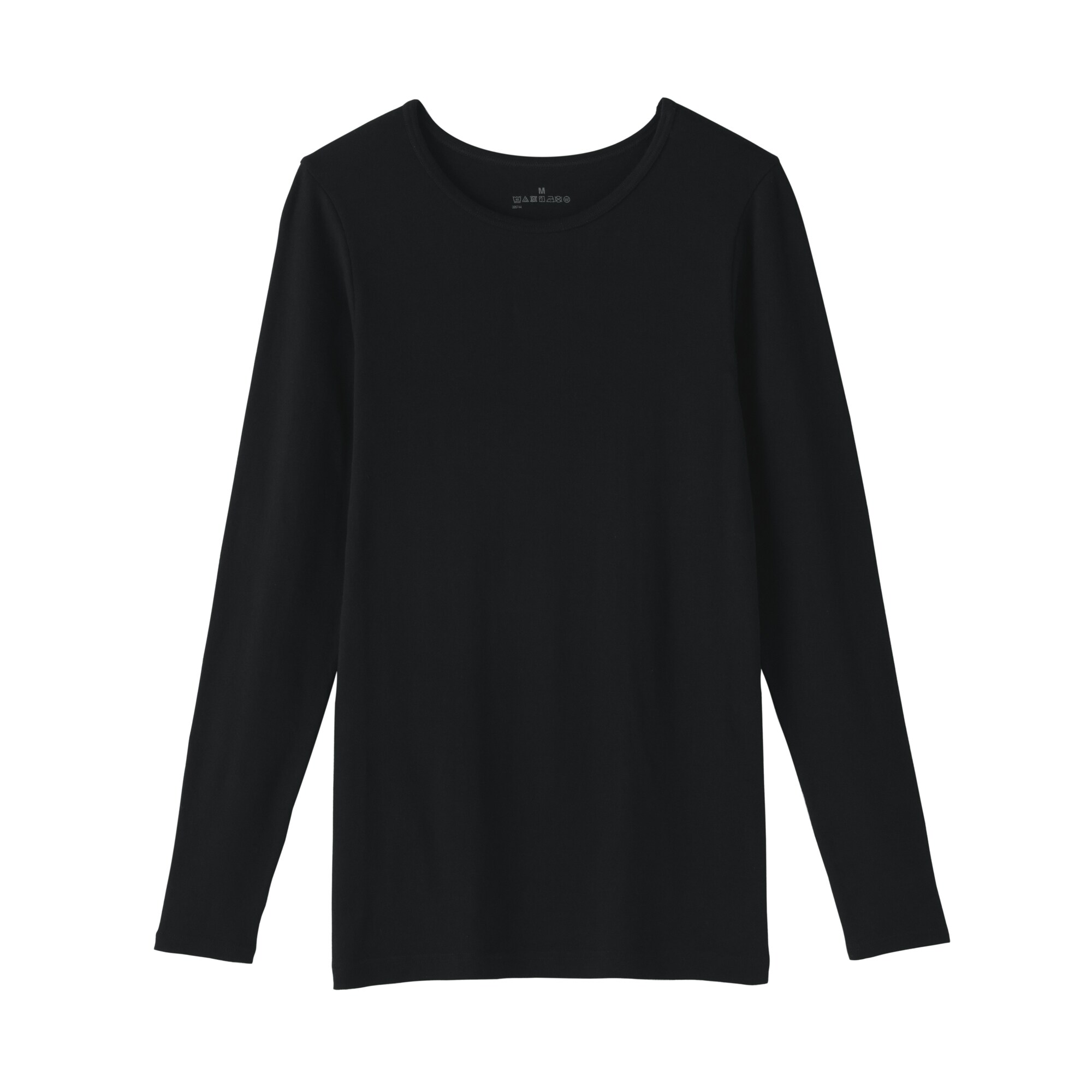 婦人　フライス編みクルーネック長袖Ｔシャツ