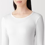 婦人　フライス編みクルーネック長袖Ｔシャツ