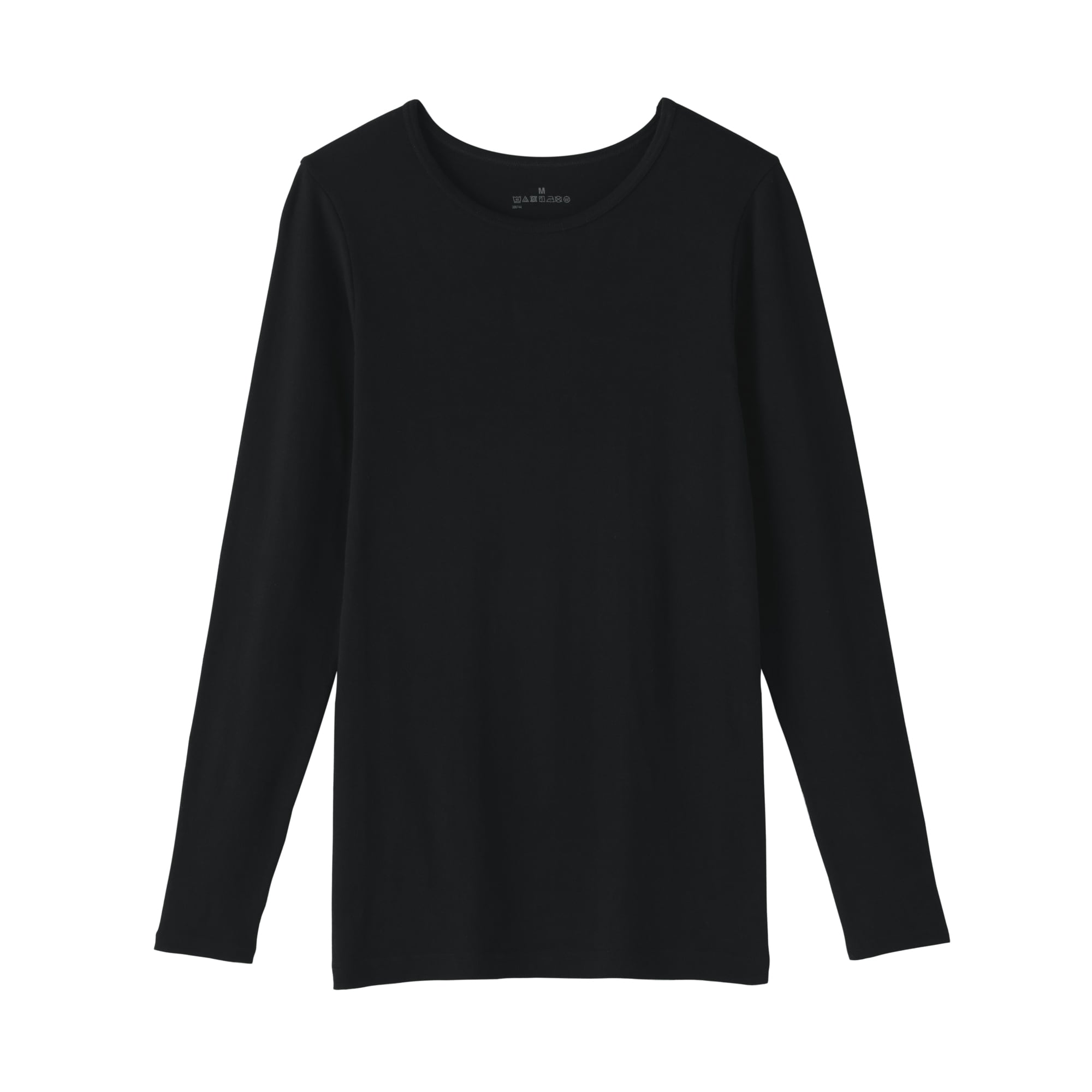 婦人　フライス編みクルーネック長袖Ｔシャツ