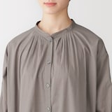 婦人　綿ピンタック　七分袖ワンピース
