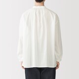 婦人　綿ピンタック　長袖ブラウス