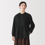 婦人　綿ピンタック　長袖ブラウス
