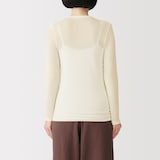 婦人　ウールクルーネック長袖Ｔシャツ