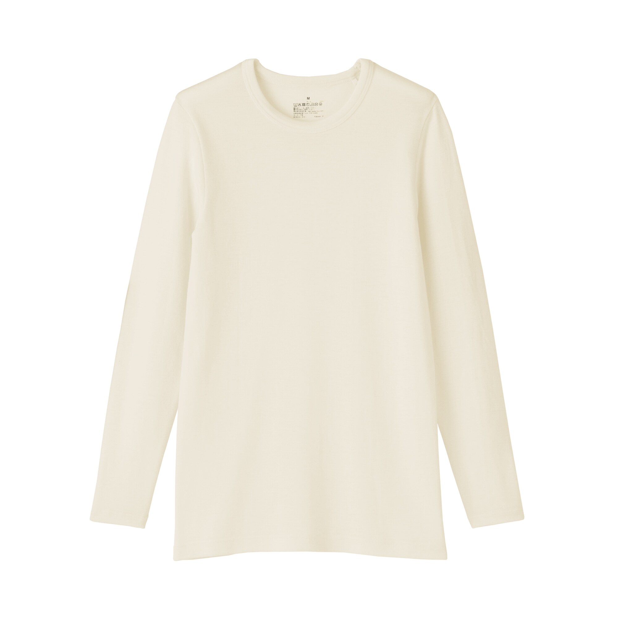 婦人　ウールクルーネック長袖Ｔシャツ