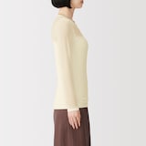 婦人　ウールクルーネック長袖Ｔシャツ