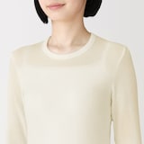 婦人　ウールクルーネック長袖Ｔシャツ