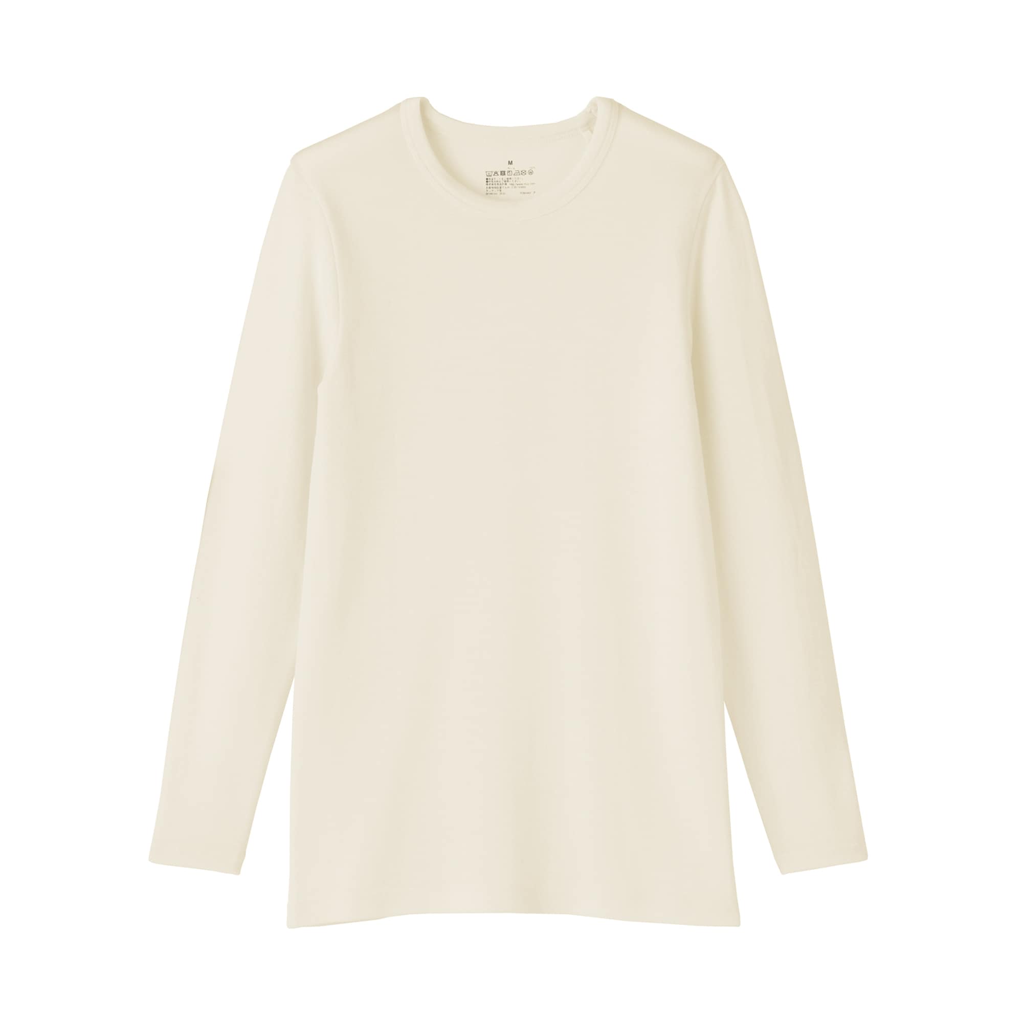 婦人　ウールクルーネック長袖Ｔシャツ