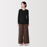 婦人　ウールクルーネック長袖Ｔシャツ