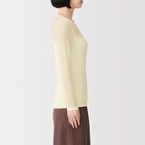 婦人　ウールクルーネック長袖Ｔシャツ