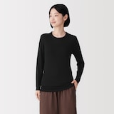 婦人　ウールクルーネック長袖Ｔシャツ