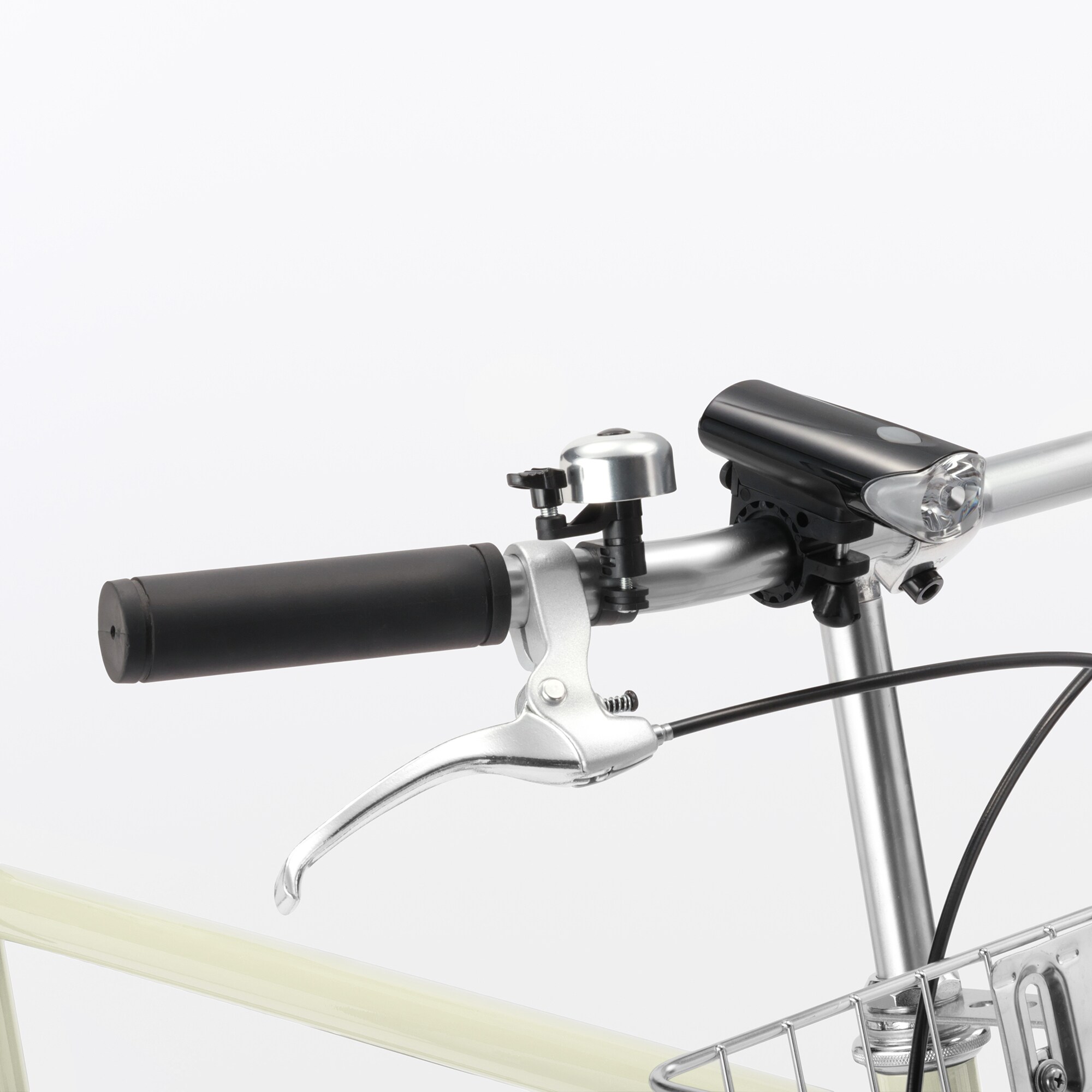 【宅送】２０型自転車　ベージュ　バスケット付
