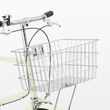 【宅送】２０型自転車　ベージュ　バスケット付
