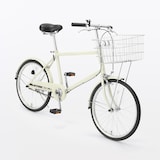 【宅送】２０型自転車　ベージュ　バスケット付