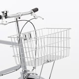 【宅送】２０型自転車　グレー　バスケット付