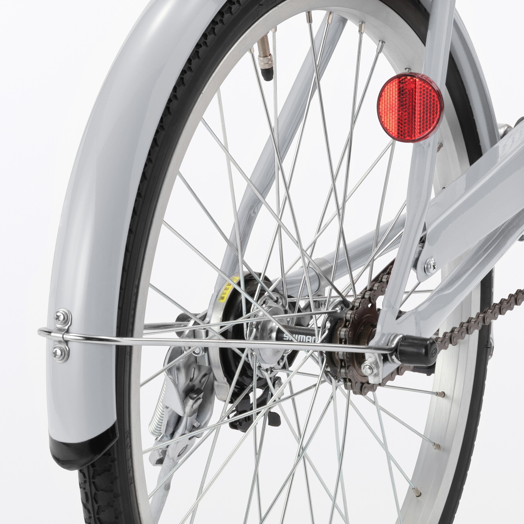 【宅送】２０型自転車　グレー　バスケット付