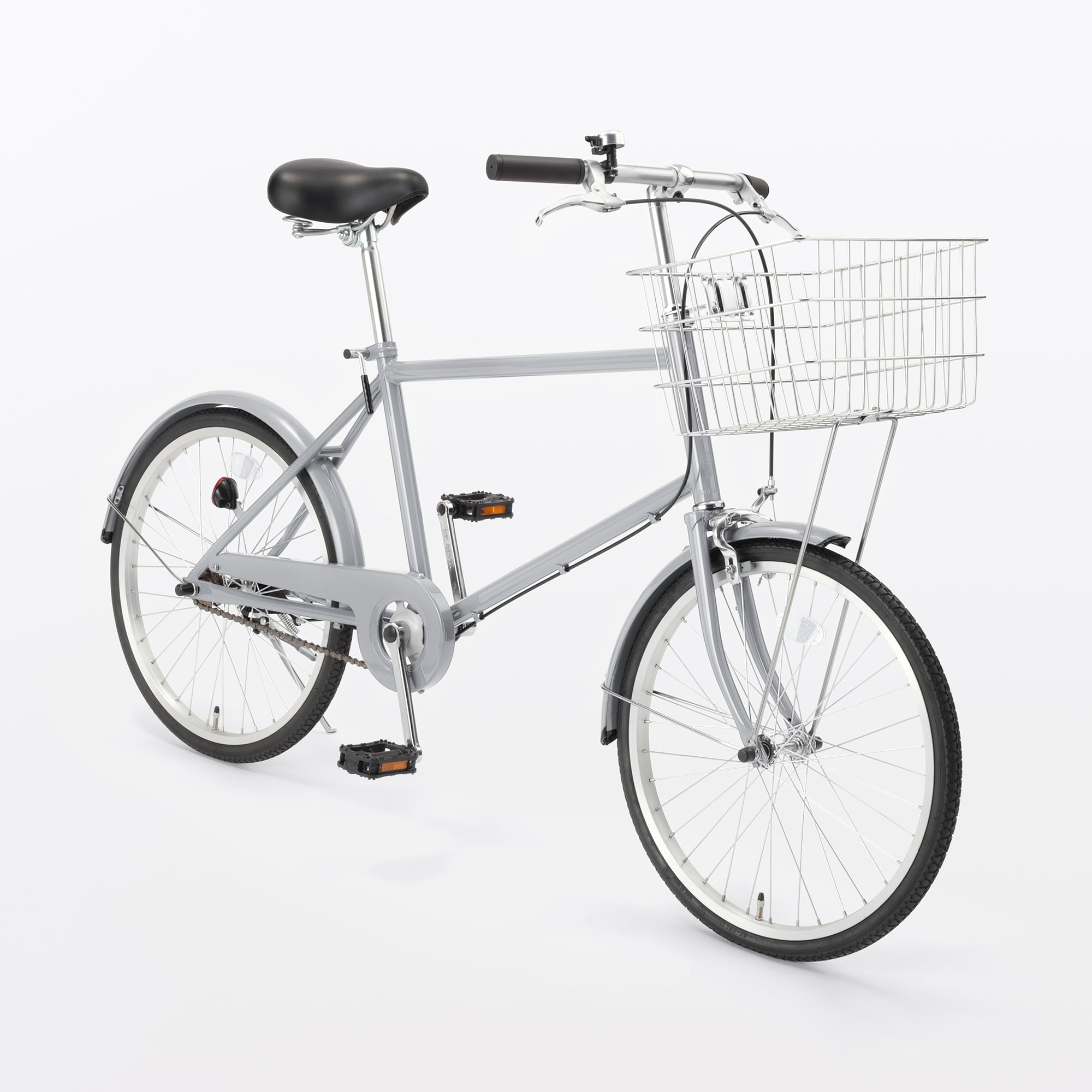 宅送】20型自転車 グレー バスケット付 | 無印良品