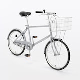 【宅送】２０型自転車　グレー　バスケット付