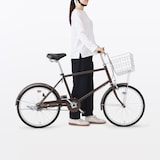 【宅送】２０型自転車　ブラウン　バスケット付