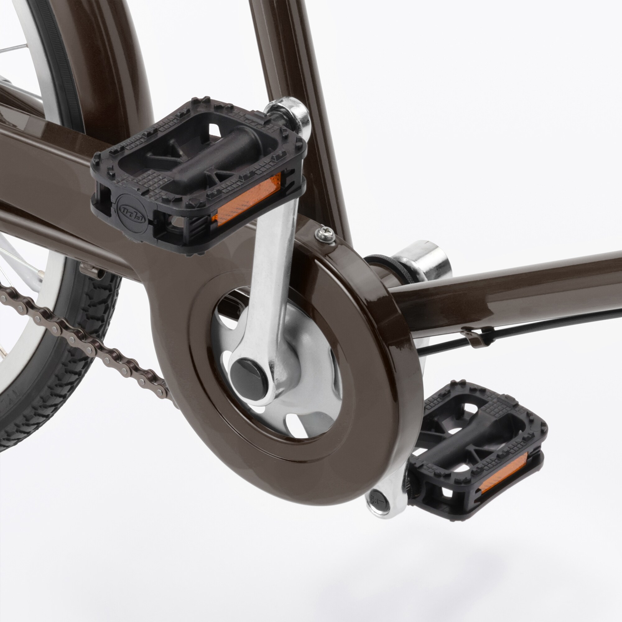 【宅送】２０型自転車　ブラウン　バスケット付