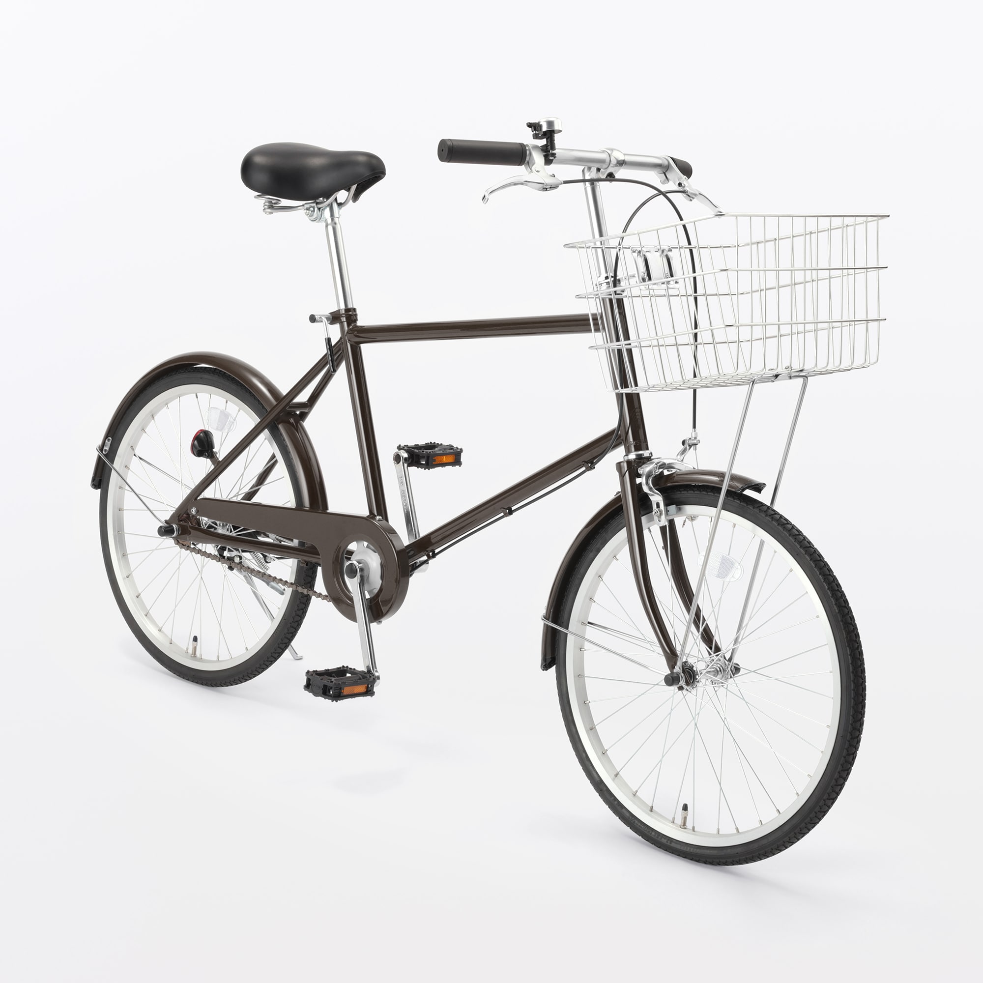 宅送】20型自転車 ブラウン バスケット付 | 無印良品
