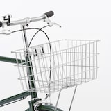 【宅送】２０型自転車　ダークグリーン　バスケット付