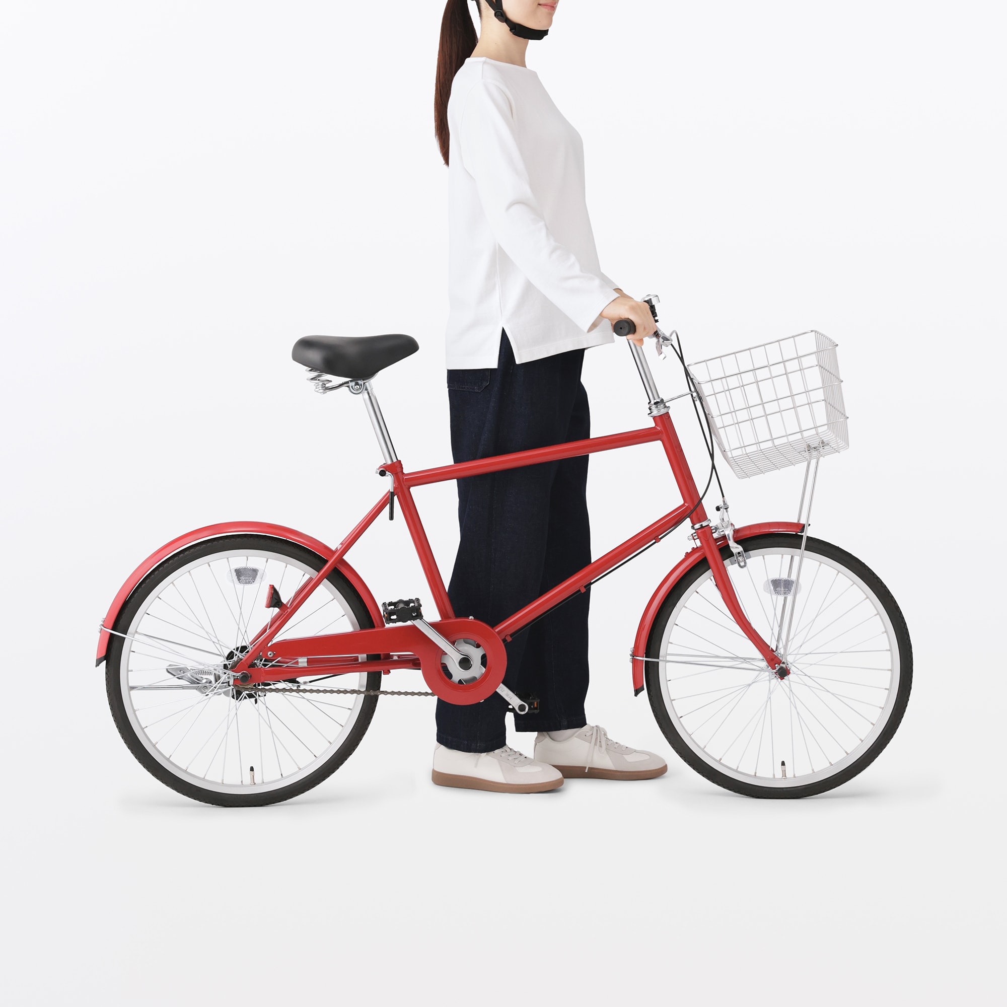 宅送】20型自転車 エンジ バスケット付 | 無印良品