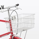 【宅送】２０型自転車　エンジ　バスケット付