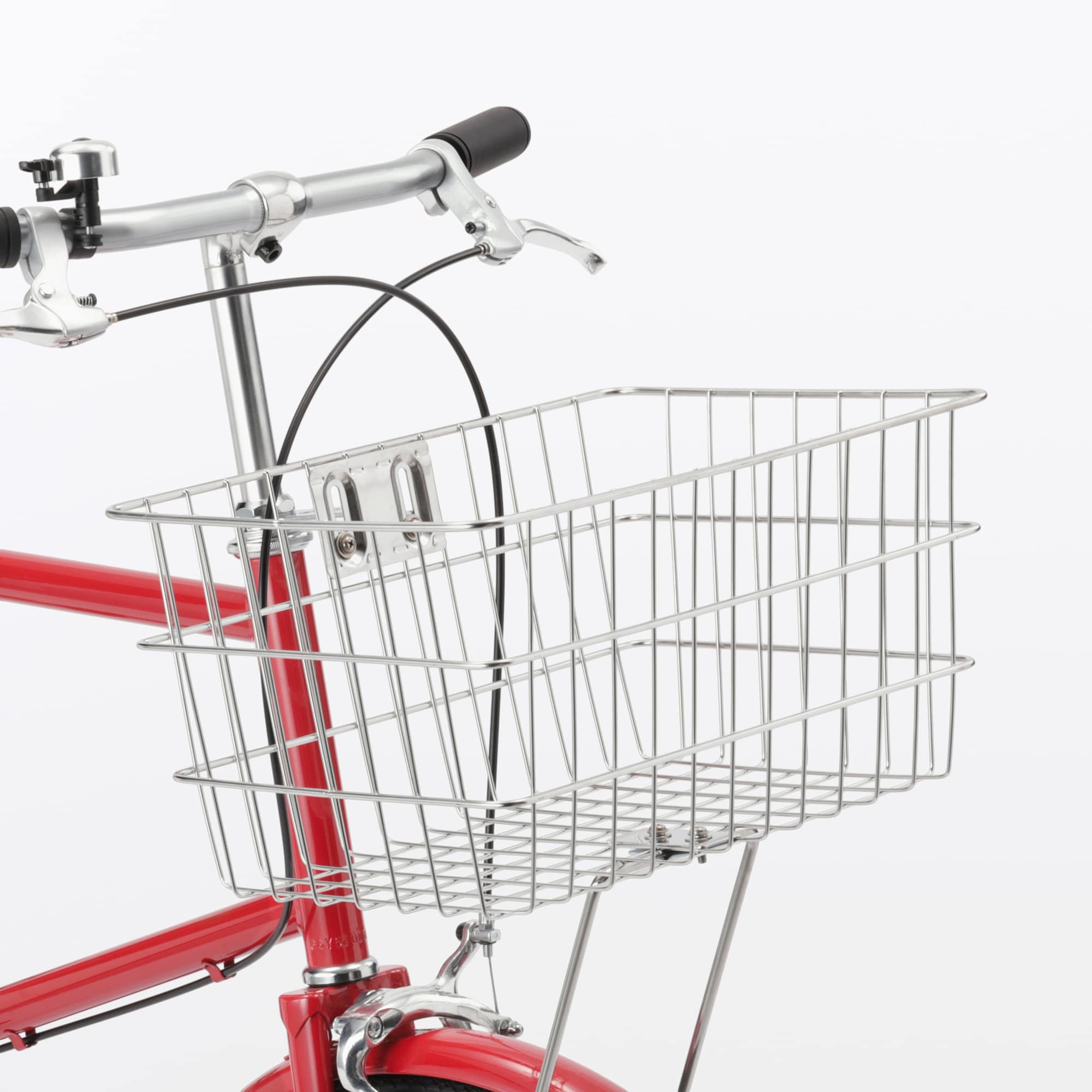【宅送】２０型自転車　エンジ　バスケット付