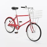 【宅送】２０型自転車　エンジ　バスケット付