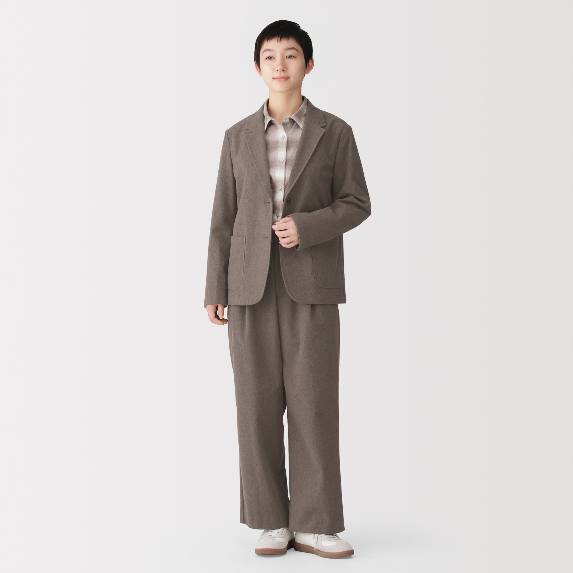 婦人　起毛ジャージーテーラードジャケット