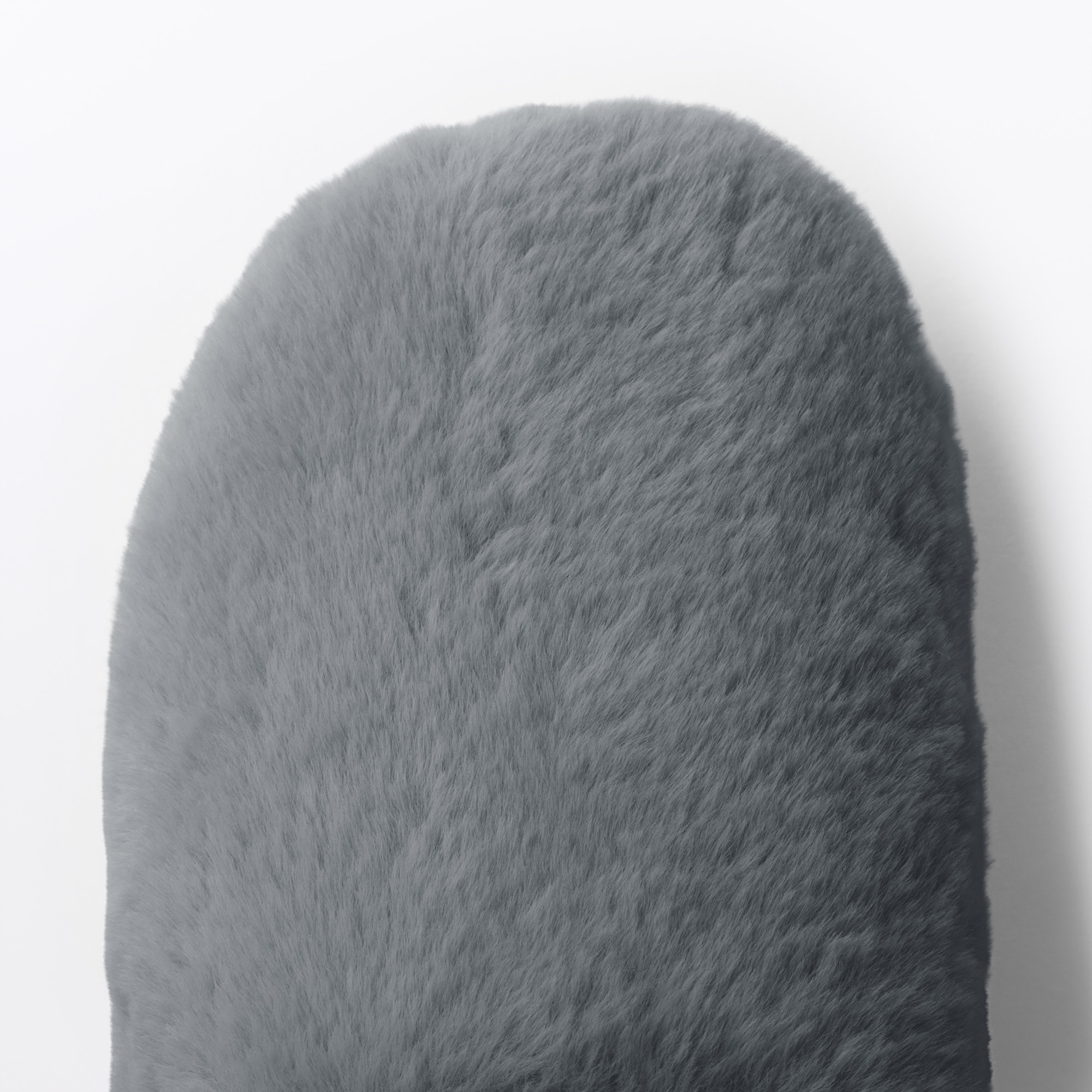 なめらかファーかかとにフィットするルームシューズ