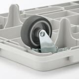 縦にも横にも連結できる再生ポリプロピレン入り平台車