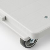 縦にも横にも連結できる再生ポリプロピレン入り平台車