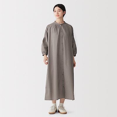 【７月中旬発売予定】婦人　綿ピンタック　七分袖ワンピース