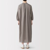 婦人　綿ピンタック　七分袖ワンピース
